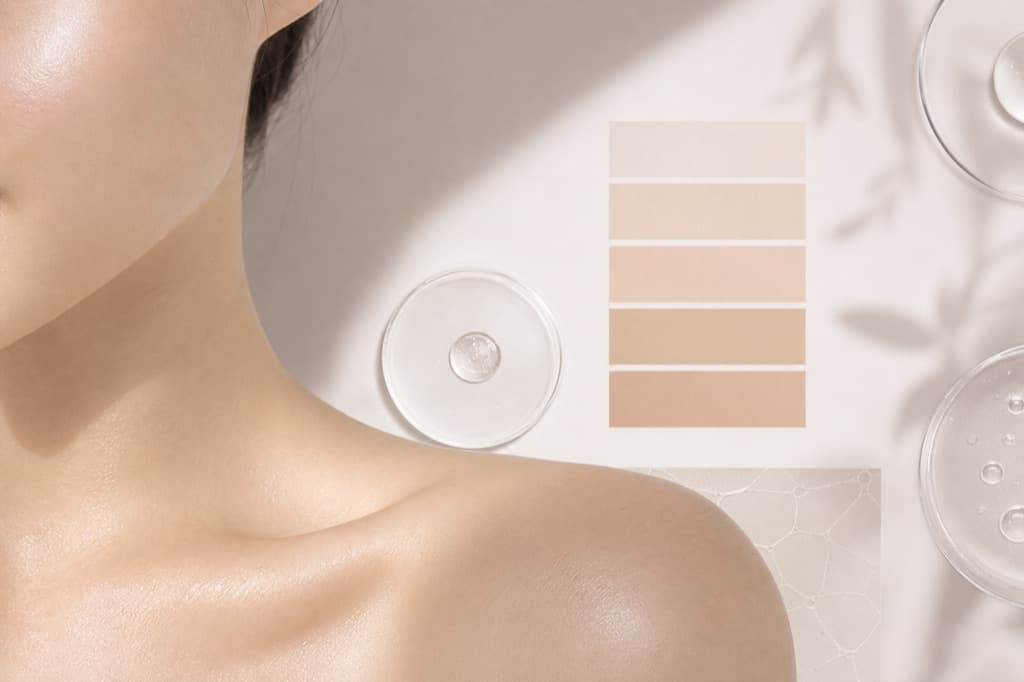 Branding-safe editorial image for Pigmentation vs Melasma: varied visual style, cool ivory clinical atmosphere, no readable text