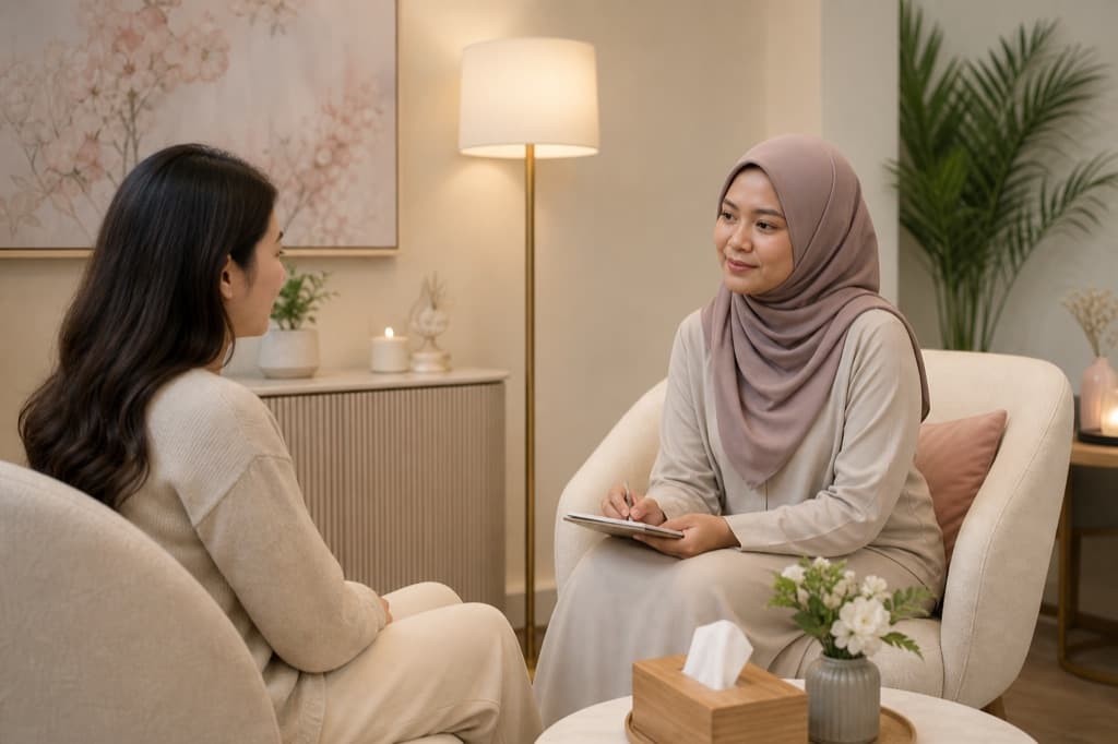 Branding-safe editorial image for Vaginismus Support Guide: varied visual style, cool ivory clinical atmosphere, no readable text